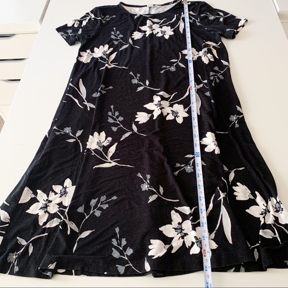 Old navy black floral shirt dress size medium - Picture 7 of 7